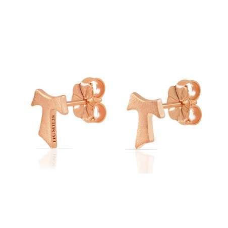 Gold Tau cross earrings