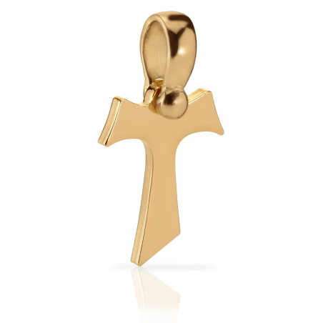 Croce Segno Tau francescano in argento