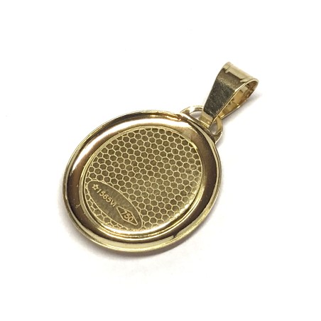 18 kt gold Saint Francis medal