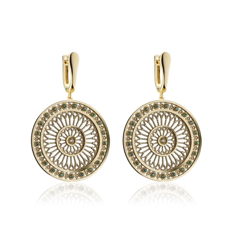 Sterling silver St. Clare rosewindow Canticum collection earrings with zirconia