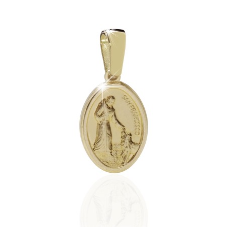 Medaglia San Francesco e il Lupo in argento
