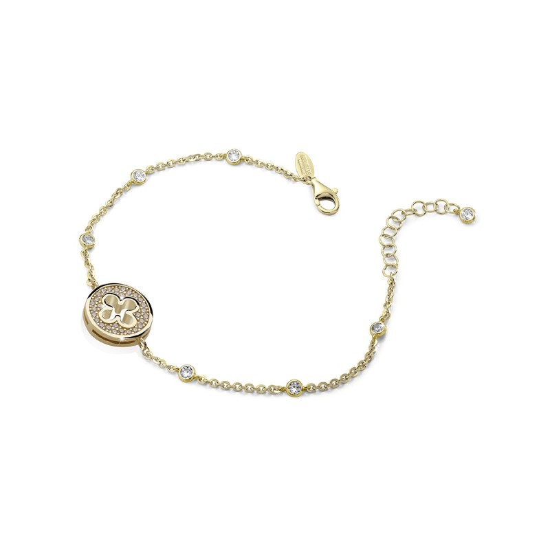 Bracciale Iter Venezia fiore quadrilobo o croce quadrilobata Palazzo Ducale in argento e zirconi