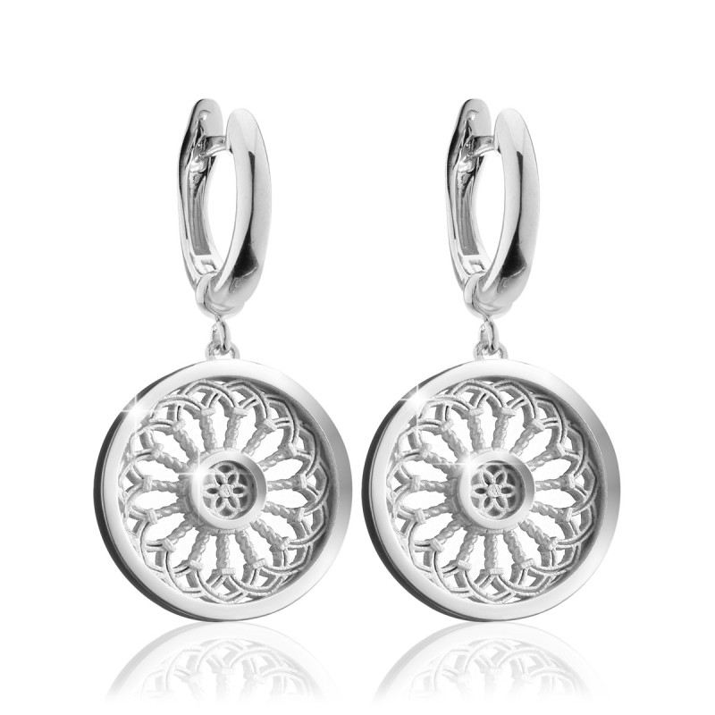 Gold St. Clare rosewindow small earrings
