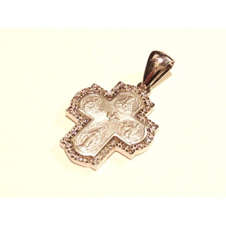925 sterling silver Jerusalem  Cross with cubic zirconia