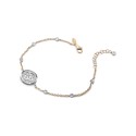 Gold Iter Venice bracelet with Palazzo Ducale's quadrilob flower with diamonds