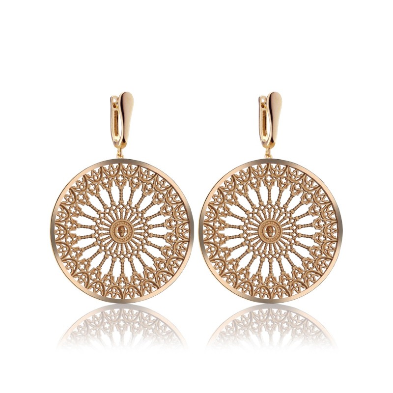 Gold Orvieto Dome rosewindow collection earrings