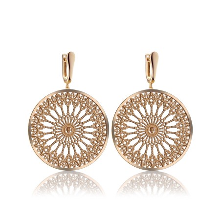 Gold Orvieto Dome rosewindow collection earrings