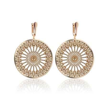 Orecchini Rosoni Duomo Orvieto in argento con zirconi
