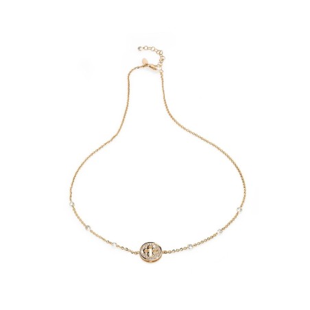 Collana Iter Venezia fiore quadrilobo o croce quadrilobata Palazzo Ducale in argento e zirconi