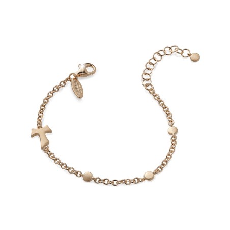Sterling silver Sign bracelet with small Franciscan Tau cross