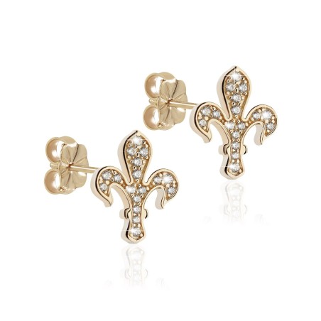 Sterling silver Iter Florence earrings with florentine lily