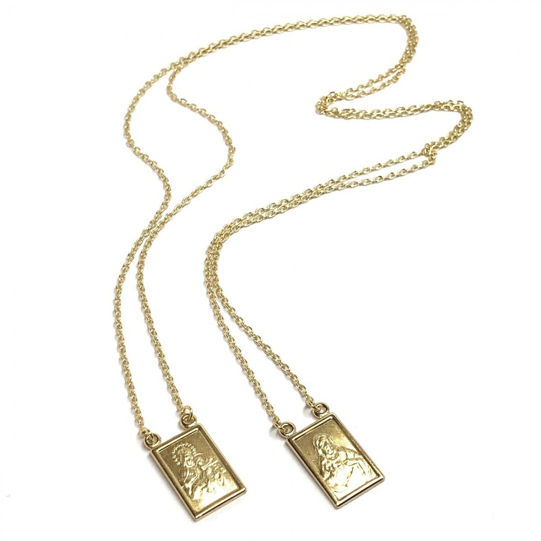 18 kt scapular necklace