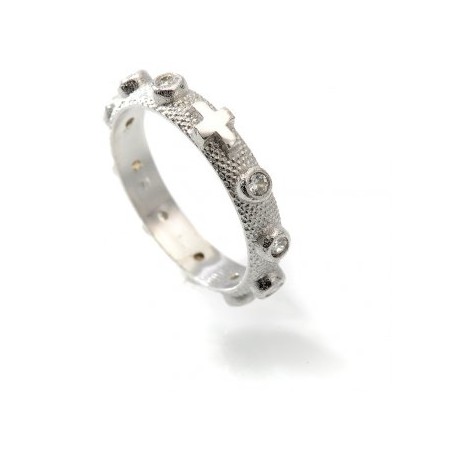800 silver rosary ring