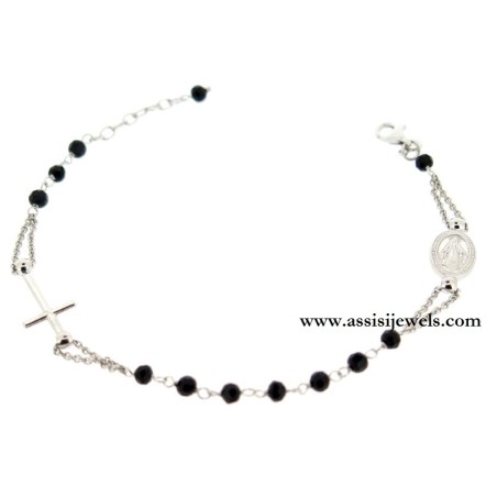 925 sterling silver rosary bracelet