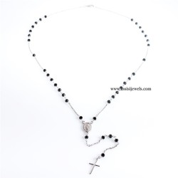 Collana rosario argento 925