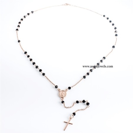 Collana rosario argento 925