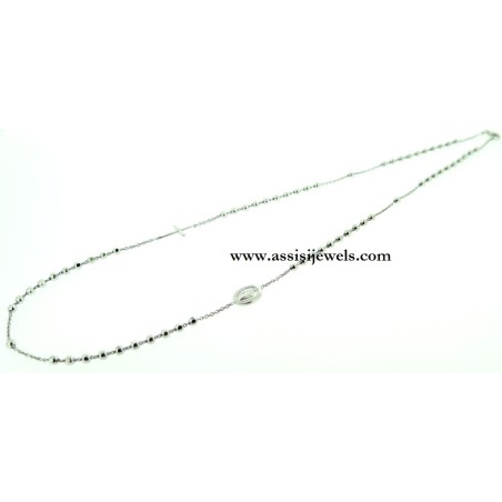 Collana rosario argento 925