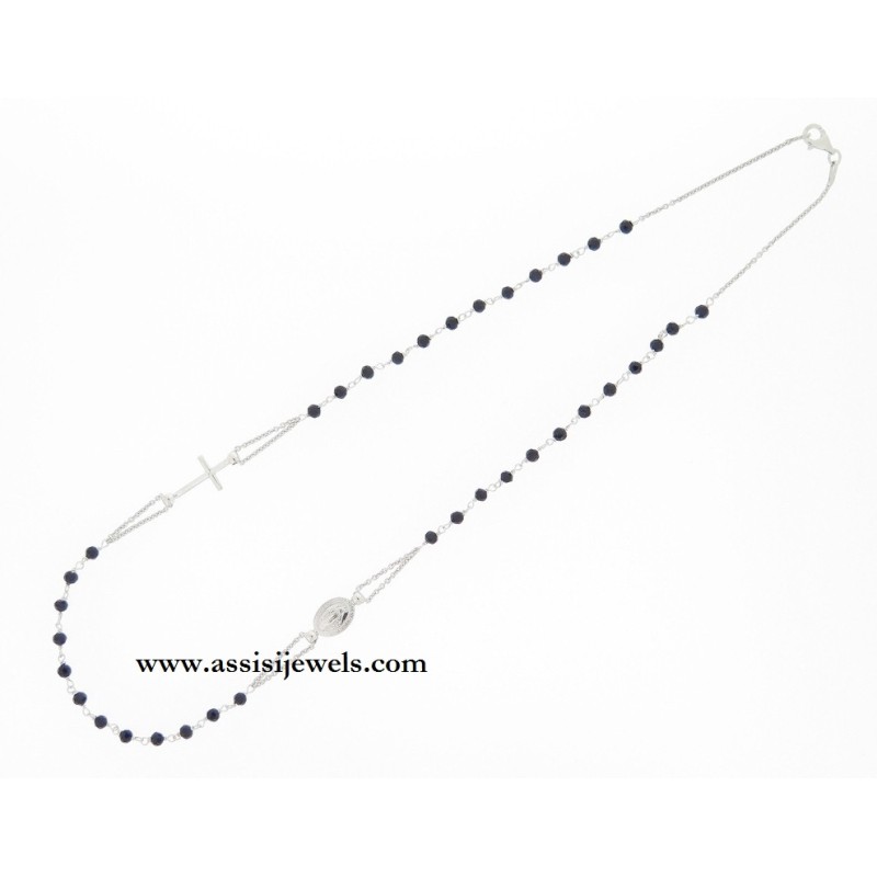 925 sterling silver rosary necklace