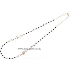 Collana rosario argento 925