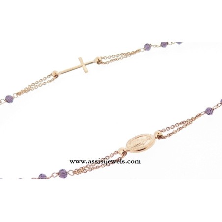 Collana rosario argento 925
