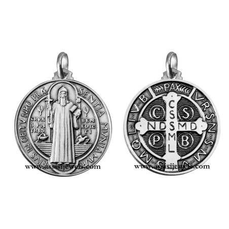 Medaglia di S. Benedetto argento 925