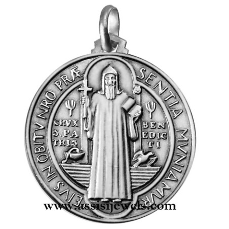 925 sterling silver Saint Benedict medal