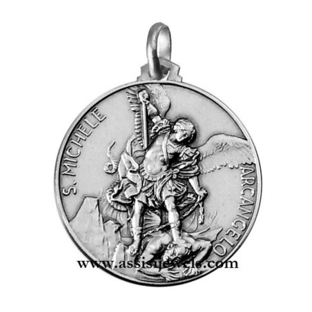 925 sterling silver Saint Michael the Archangel medal