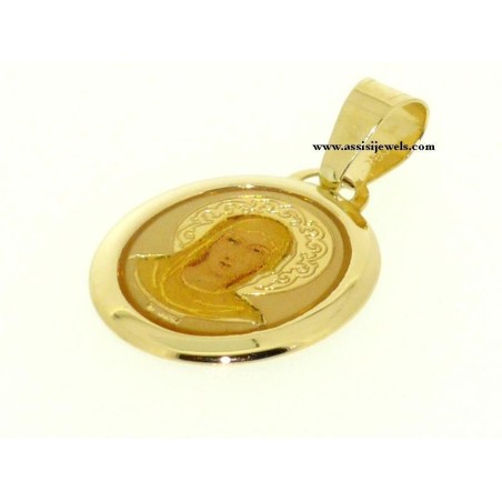 18 kt gold Saint Clare medal