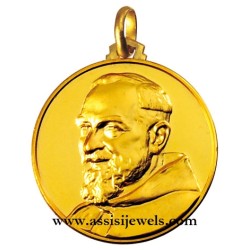 Medaglia di San Padre Pio oro 18 kt