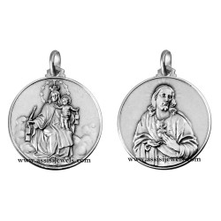 Medaglia scapolare argento 925