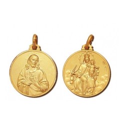 Medaglia scapolare oro 18 kt