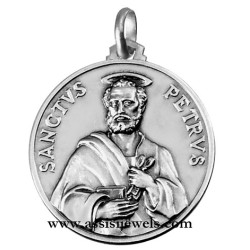 925 sterling silver Saint Peter medal