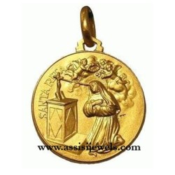 Medaglia di Santa  Rita oro 18 kt