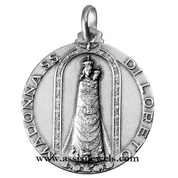 Medaglia Madonna di Loreto argento 925