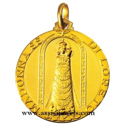 Medaglia Madonna di Loreto oro 18 kt