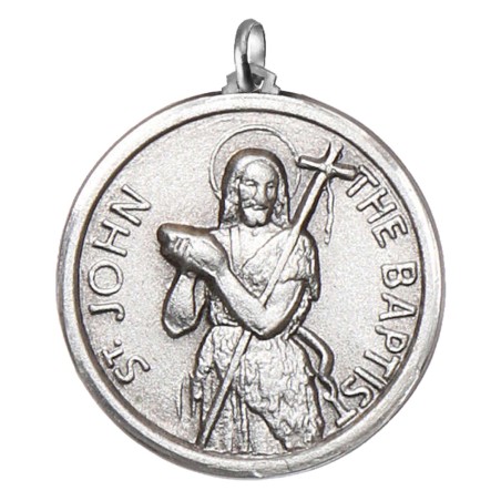 Medaglia di S. Giovanni Battista argento 925