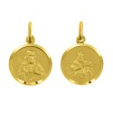 18 kt gold scapular medal