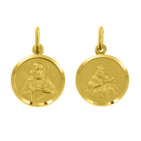 18 kt gold scapular medal