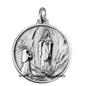 Medaglia Madonna di Lourdes argento 925