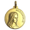 18 kt gold Madonna of Medjugorje medal