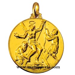 18 kt gold Saint andrew medal