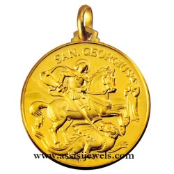 18 kt gold Saint george medal