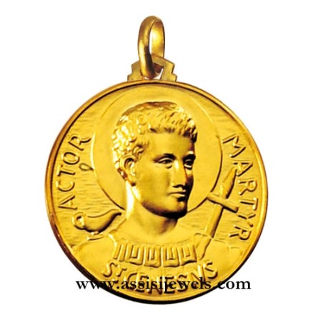Medaglia di San genesio oro 18 kt