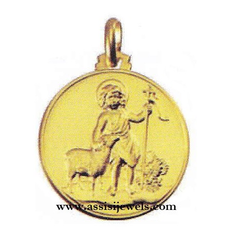Medaglia di San Giovannino oro 18 kt