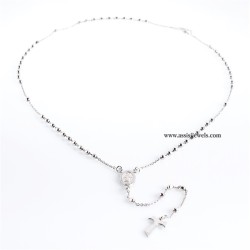 Collana rosario argento 925