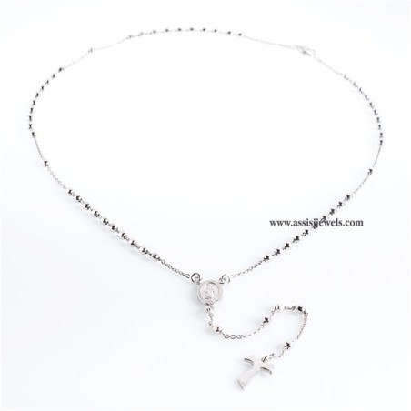 Collana rosario argento 925