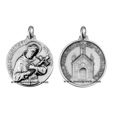 925 sterling silver Saint Francis medal