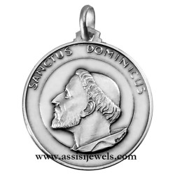 925 sterling silver Saint dominic medal