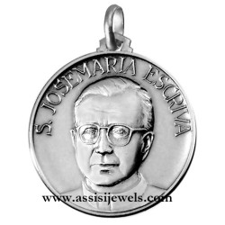925 sterling silver Saint Escriva' medal