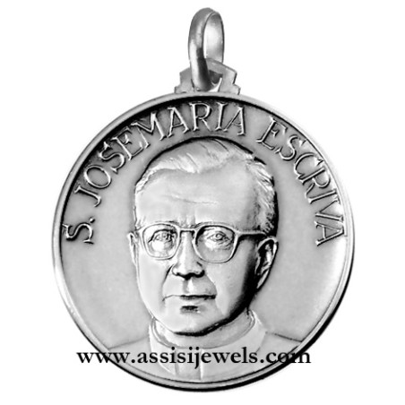 925 sterling silver Saint Escriva' medal